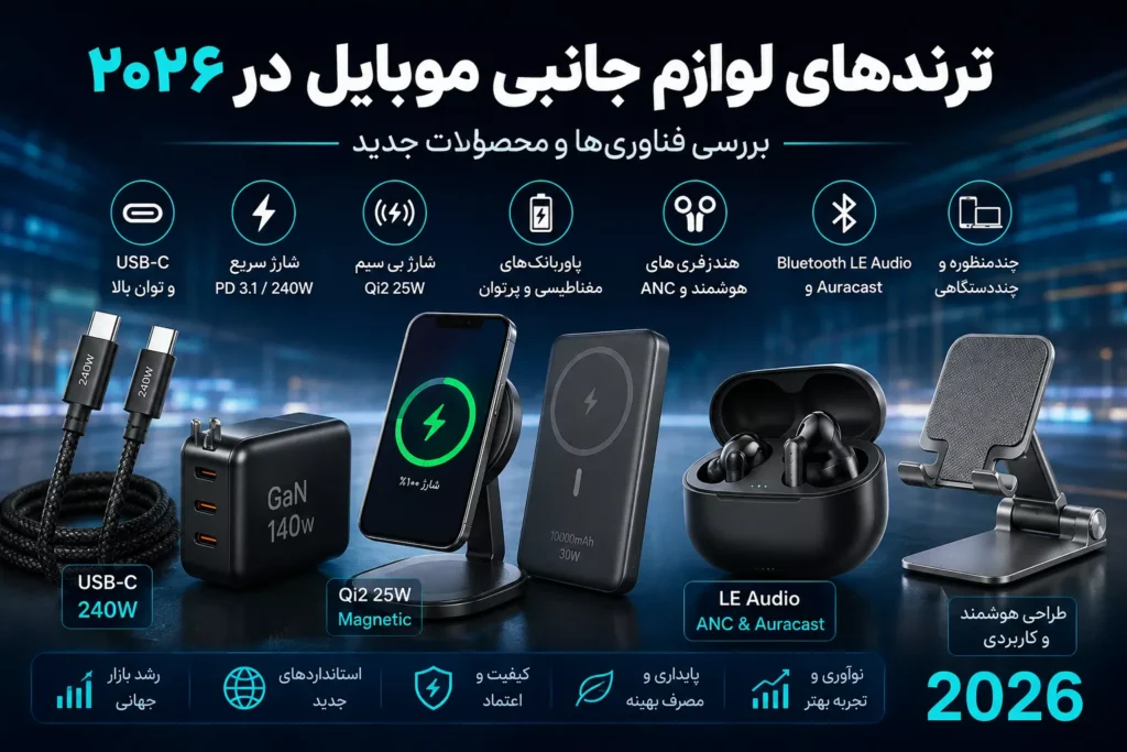ترندهای لوازم جانبی موبایل در ۲۰۲۶
